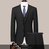 Men's Solid Color Two-piece Suit Set - Fashion Casual Handsome Business Suit Vest And Trousers Ensemble
