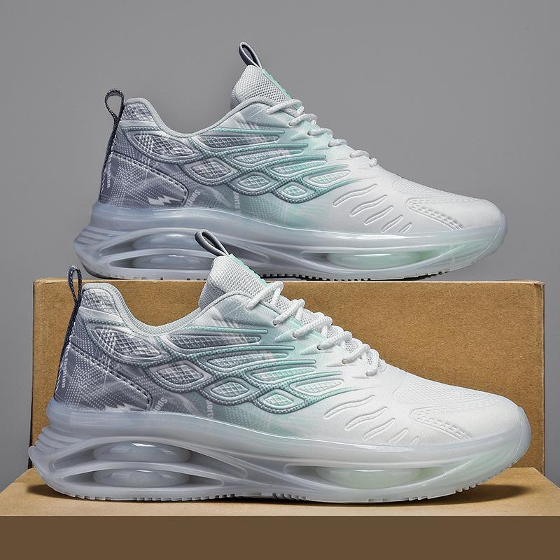 Air Cushioned Men's Shoes Breathable Youth Running Shock-absorbing Sports Plus Size Trendy Brand Versatile Dad Height Increasing