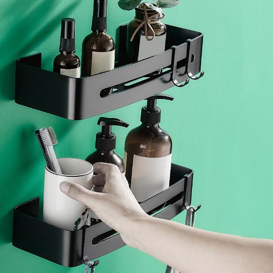 

Стеллаж для хранения без перфорации, хорошая грузоподъемность, алюминиевый сплав, полка для душа без сверления для дома