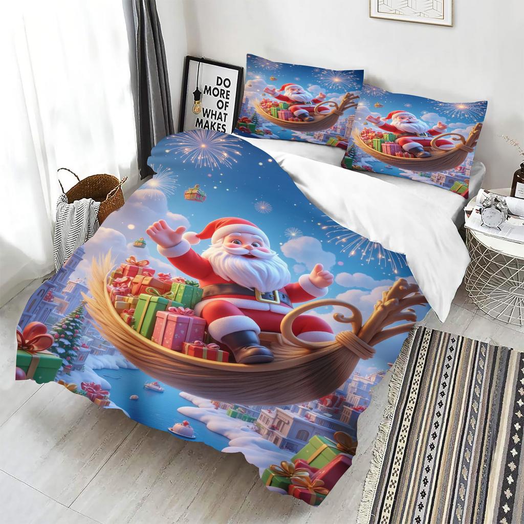 Christmas Duvet Cover Set Comforter Bedding 3D Children'S Bedding Set 3-Piece 1 Quilt Cover King Size