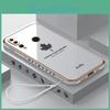 Luxury P30lite Lanyard Maple Leaf Case For Huawei P30 Lite P20 Pro P40 P Smart Plus Z 30lite Plating Silicone Cover Mate 20 30