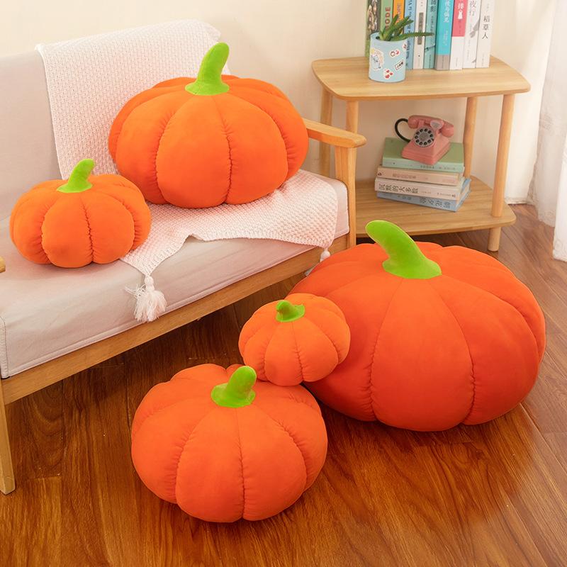Soft Plush Pumpkin Pillow - Halloween Decorative Cushion, Stuffed Toy for Home & Car, Cute Gift for Kids & Adults