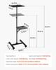Projector Stand, 2 Shelves Laptop Floor Stand, Projector Stands Table with Adjustable Height 860 to 1360mm, I-Beam Frame Projectors Stands Tripod for