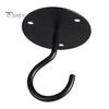 1 Set Convenient Anti Rust 3 Colors Wall Mount Hook Flower Basket Ceiling Wrought Iron Hook for Household