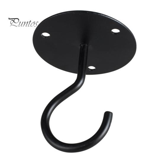 1 Set Convenient Anti Rust 3 Colors Wall Mount Hook Flower Basket Ceiling Wrought Iron Hook for Household
