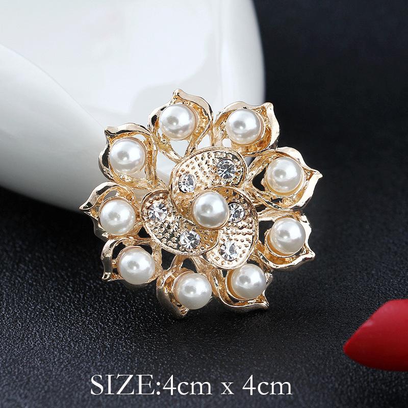 Mode Kristall Strass Persönlichkeit Vielseitig Perlenkranz Kleine Brosche Anstecknadel Damen Seidenschal Schnalle