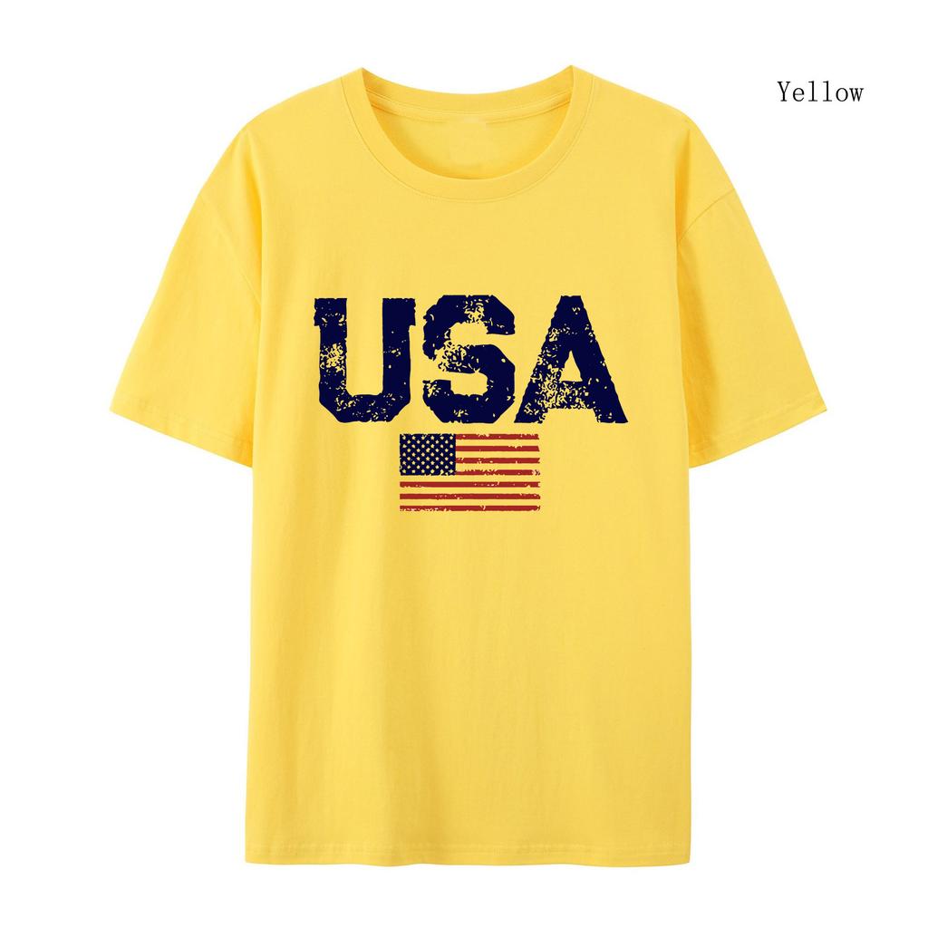 Usa Letters American Flag Stars And Stripes Mens T-shirt  Clothing Loose T-shirt Autumn Pullover Hoodies Casual T-shirt