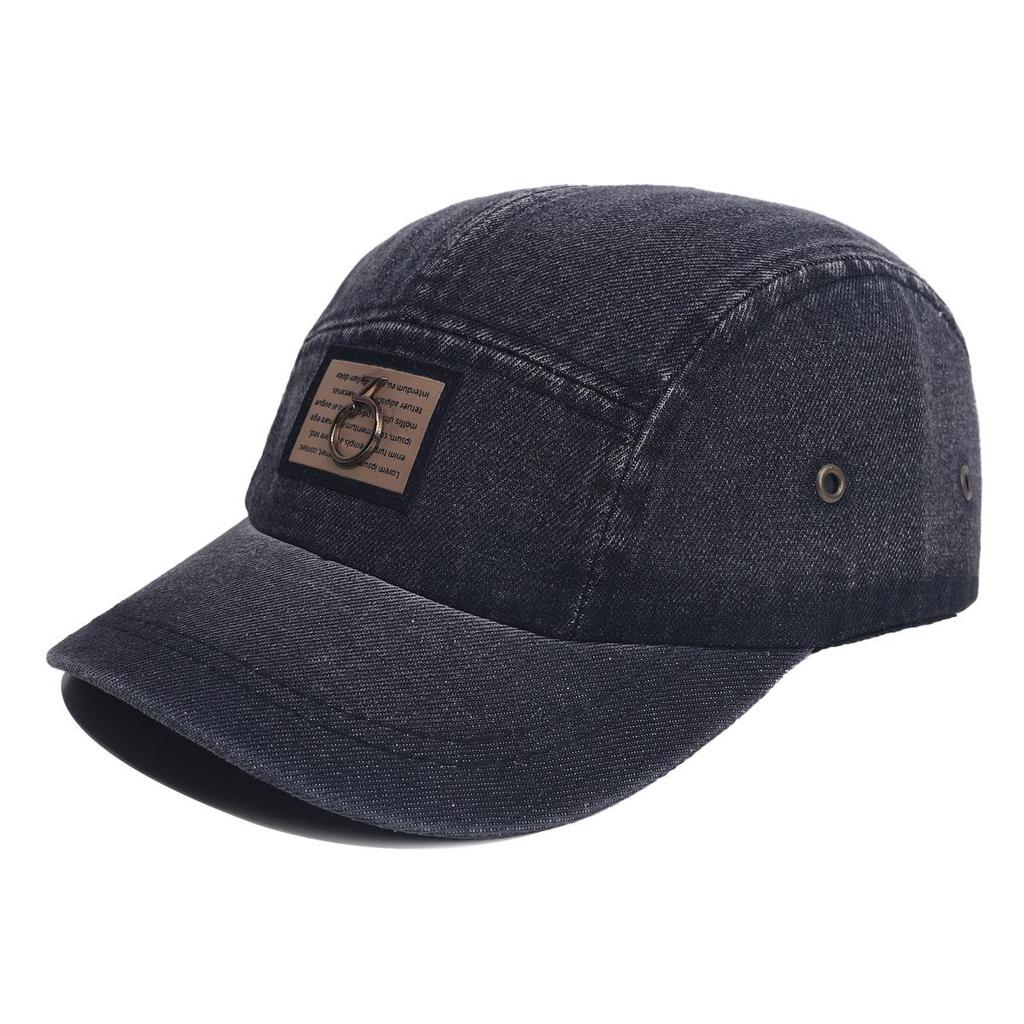 Men's & Women's Washed Denim Duckbill Cap - Short Brim, Distressed Style for Outdoor Sun Protection