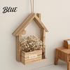 Wall Plant Holder for Entryway Wooden Planter Creative Hanging Flower Pot Basket Indoor Plants Mounted Planter Cafe Faux Flowers Rustic Decor Living