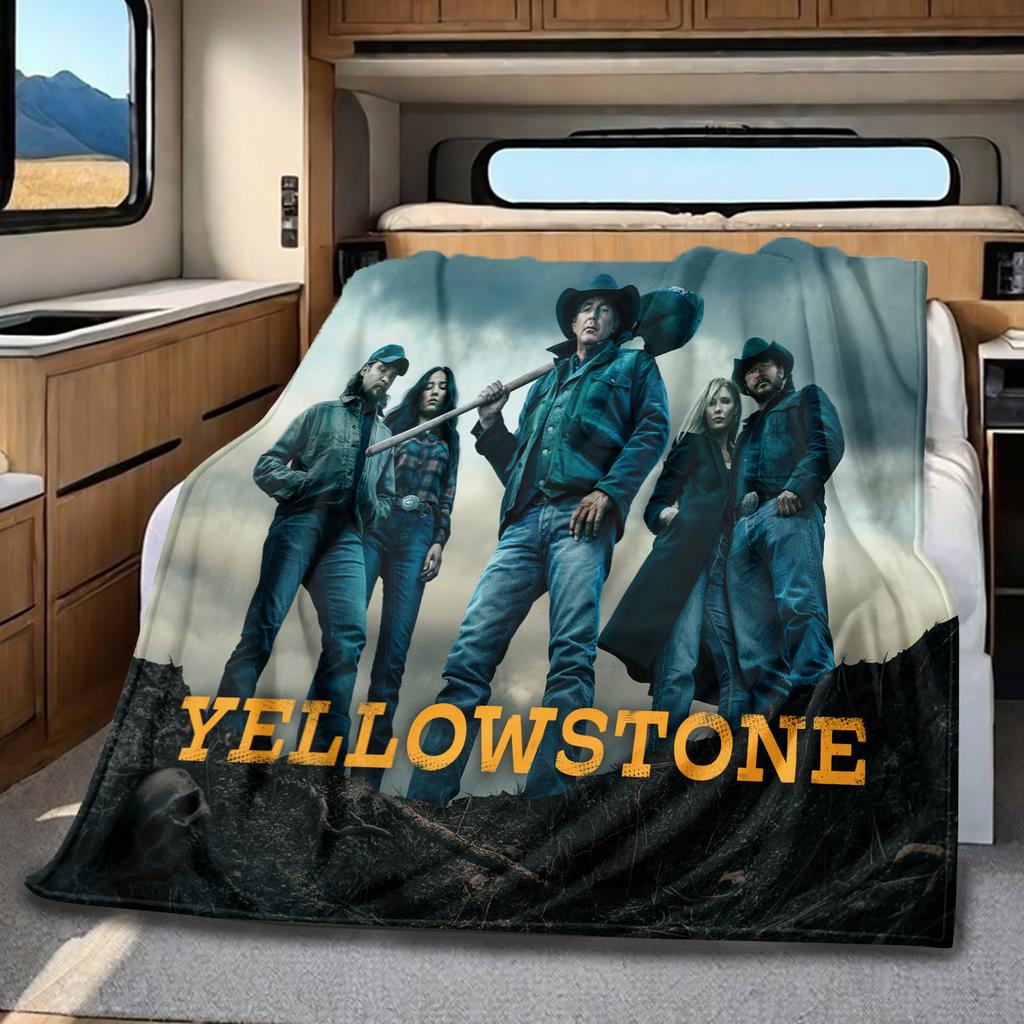 Yellowstone: Western Conflict Plüschdecke Weich Bequem Ganzjahresdecke Sofa Büro Nickerchen Decke Outdoor Reise Überwurf Perfektes Geschenk