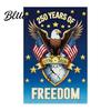 Porch Patriotic Flag 250th Anniversary America Garden 250 Years of Freedom Banner Red Gold Navy 4th July Yard Sign for Independence Day Memorial Gift