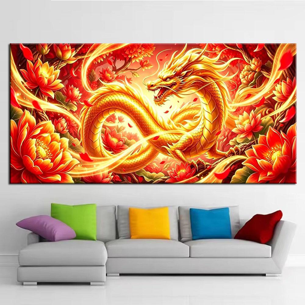 Dragon Phoenix Leopard and Horse Picture DIY Diamond Painting Cross Stitch Full Drills Diamond Mosaic New Collection Home Decor