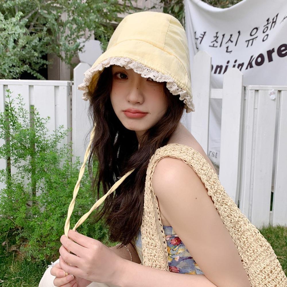 Breathable Women Sun Hat Sweet Beach Hat Fashion Fisherman's Hat  Summer Outdoor