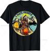 Ich hasse Leute Camping Bär trinkt Bier Grafik Baumwolle Kurzarm T-Shirt Unisex