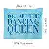 VIKAMA Blue Fun Cute Letter Decorative Tapestry Inspirational Bedroom Dormitory Wall Hanging Background Cloth Youth Room Decor