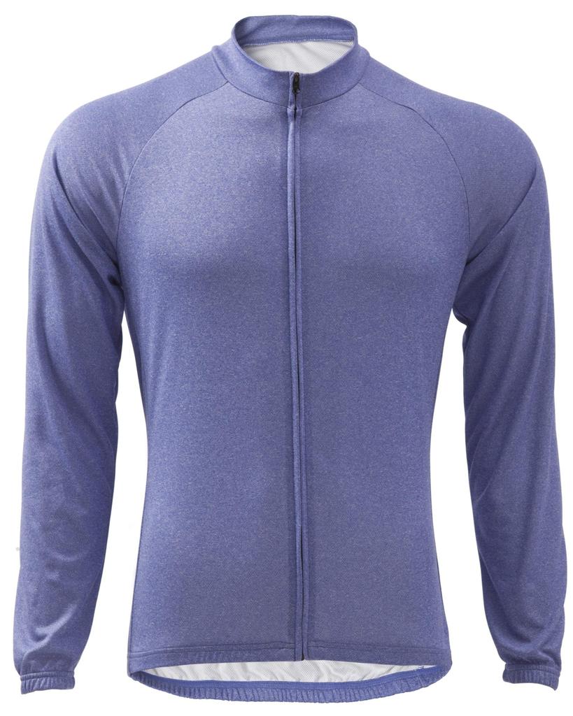 Welkruz Long Sleeve Cycling Cycling Road Bike Cycling Men's Jersey, Spring/Summer Apparel, Jersey, Shirt, WL-BB057 (Heather Blue, XXL)