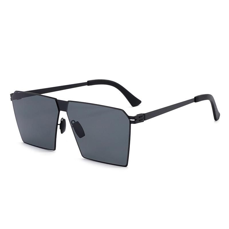 

New Oversized Sunglasses Man Uv400 Sun Glasses Woman Stainless Steel Eyewear Square Shades High Quality Sunnies