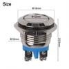 1 Pcs Waterproof Momentary Switch 12V Metal Push Button