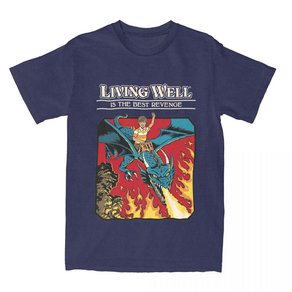 T-Shirts Men Women Vintage Fantasy Crazy 100% Cotton Graphic Print Cloth