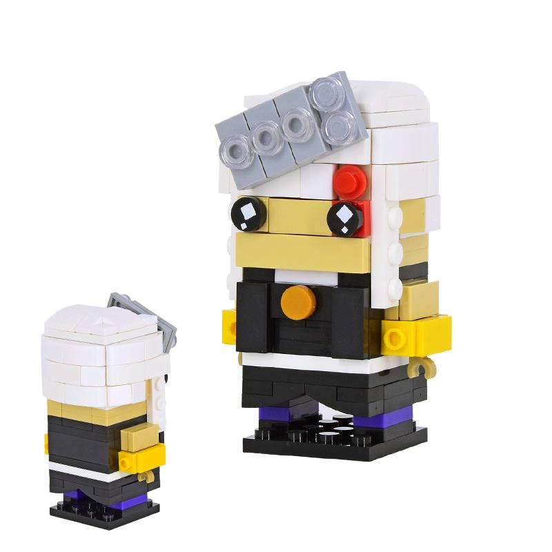 MOC Sady kostek Kreslený film BrickHeadsed Model DIY Akční figurky Stavebnice scény Hračky pro děti Pro děti Dárek