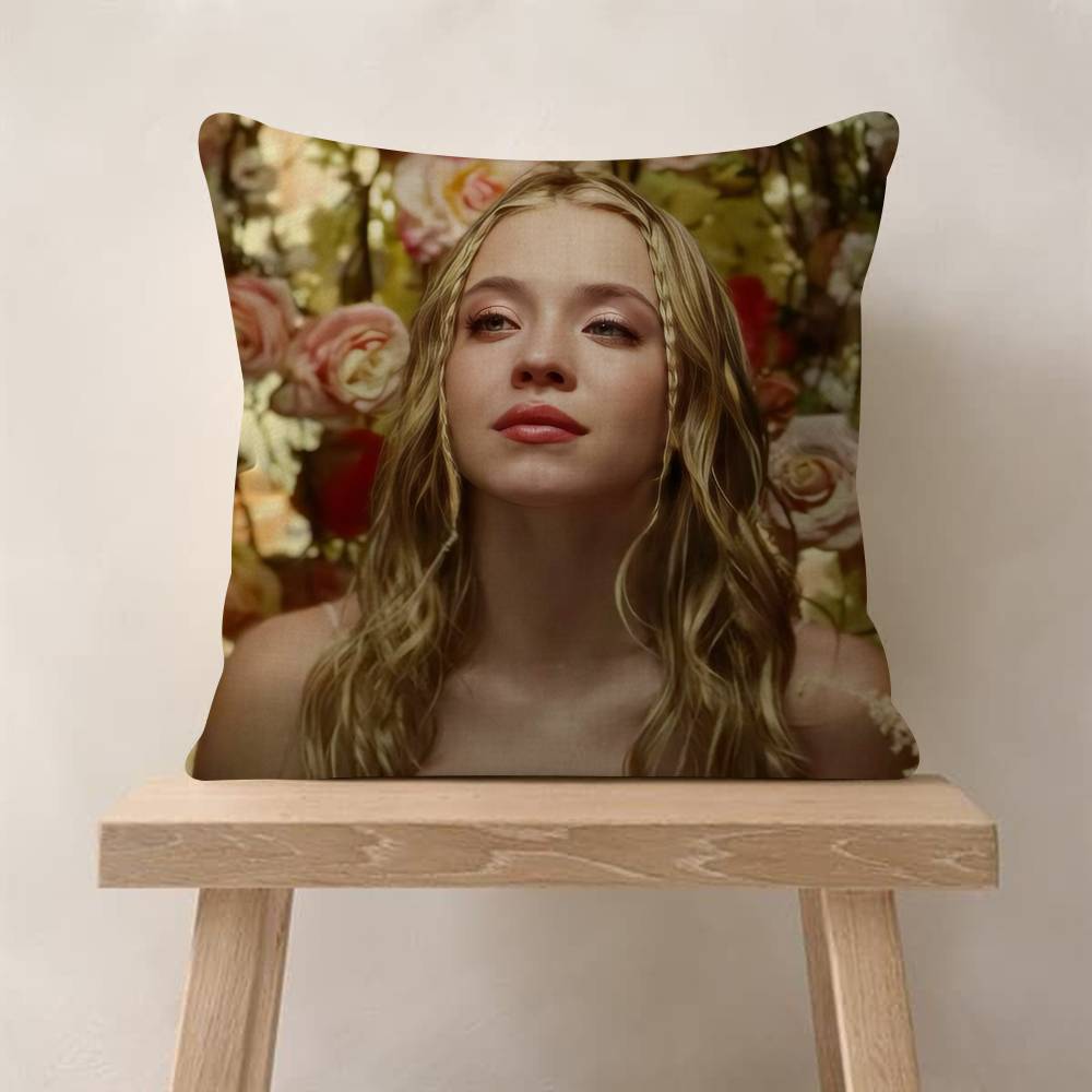 Actor Sydney Sweeney  Cushion Cover Inches Farmhouse Decor Home Throw Pillow Covers for Couch Decorations