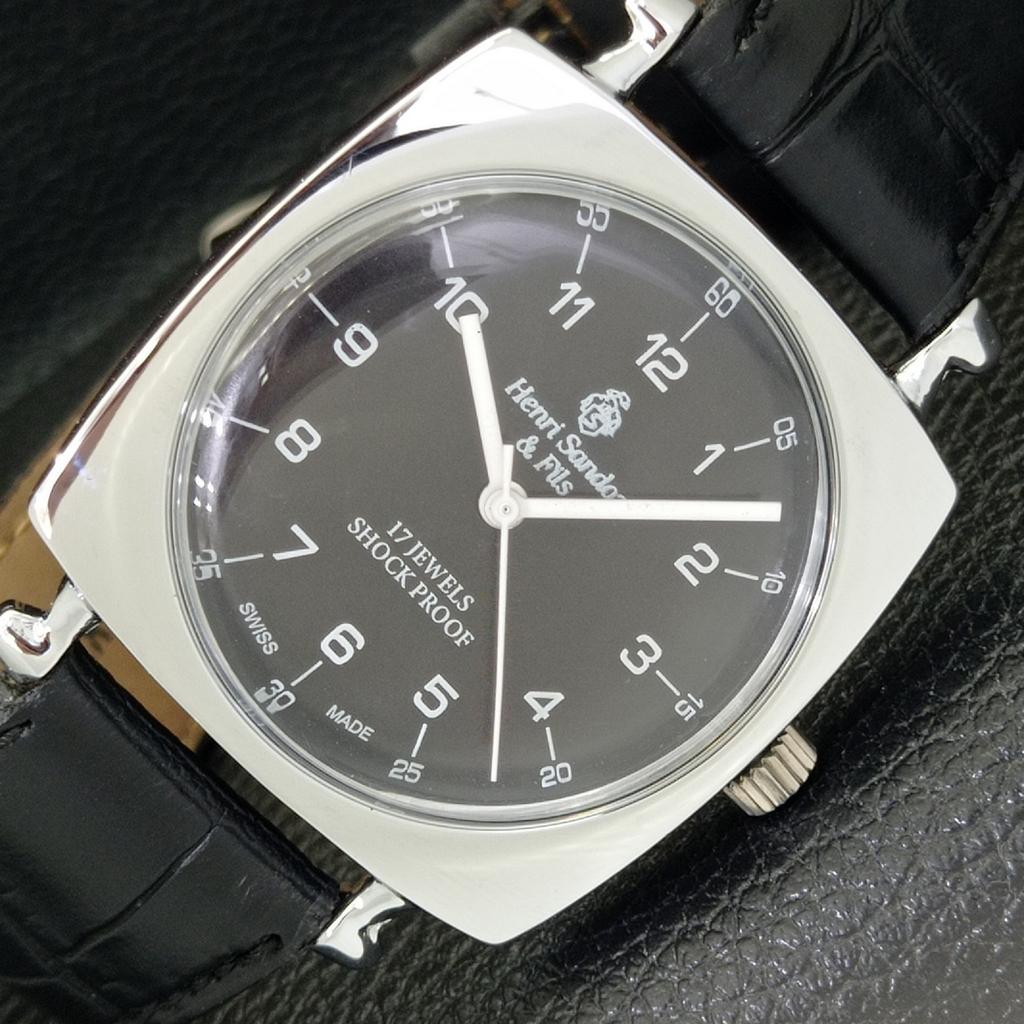 

ВОССТАНОВЛЕННЫЕ ШВЕЙЦАРСКИЕ МУЖСКИЕ ЧАСЫ HENRI SANDOZ & FILS С ЧЕРНЫМ ЦИФЕРБЛАТОМ a431873-2 R108-a431873