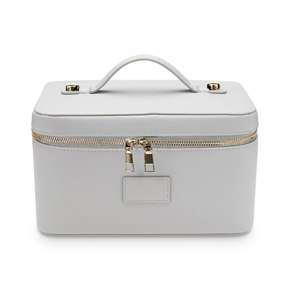 Large Capacity Makeup Bag Portable Fashion PU Leather Handheld Cosmetic Case Solid Color Travel Outdoor Storage Cosmetic Bags