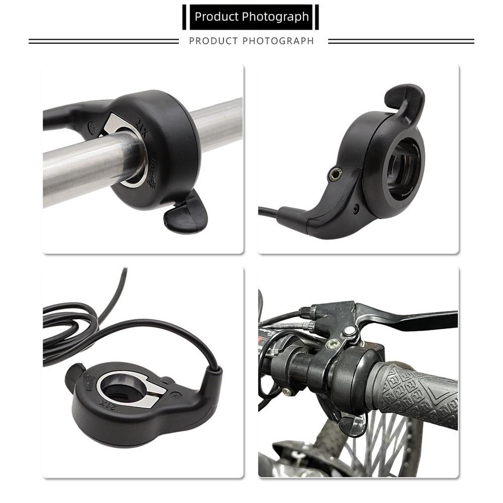 3-Pin Daumen Gasgriff Rechts mit SM Stecker (Male oder Female) für E-Bike und Elektroroller 2,2 cm Lenker ABS