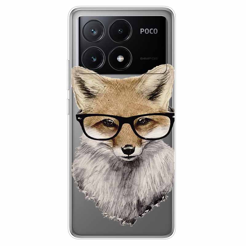 For Xiaomi Poco X6 Pro Case Transparent Cute Soft Silicone TPU Coque for Poco X6 / X6 Pro 5G Phone Cover X 6 X6Pro Clear Shells
