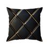 1 Stück Schwarz-Gold karierte Kissenbezüge Polyester Geheimnisvolle Party-Kissenhülle für Sofa Stuhl Bett Auto Party Tischdekoration