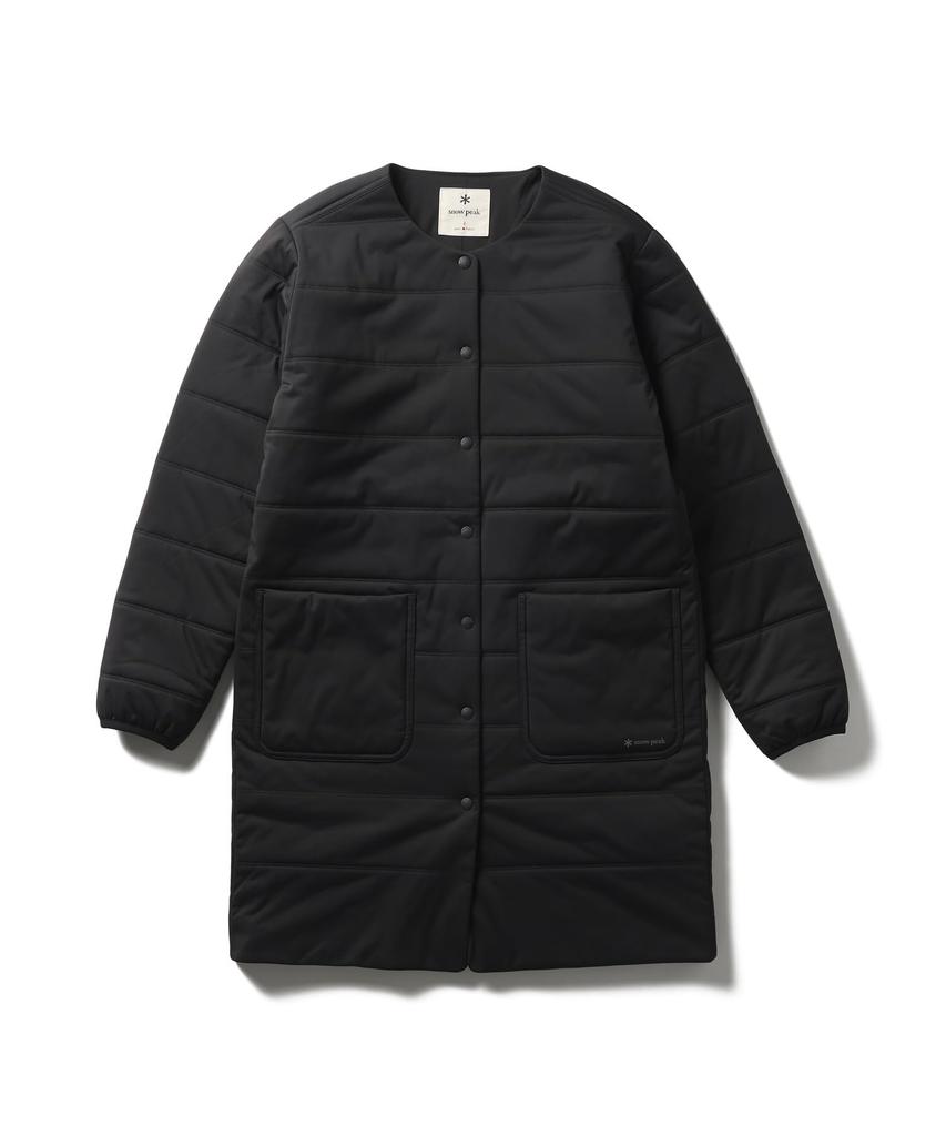 Snow Peak Flexible Insulated Long Cardigan Size 3 SW-25AW001, Women's, Black,