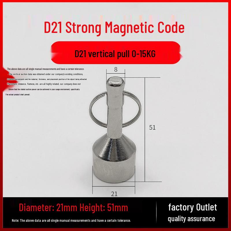 Neodymium-Iron-Boron Ring Keychain Pendant - Strong Magnet & Stainless Steel Authenticator