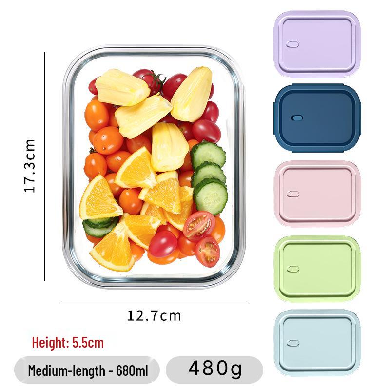 Microwave-Safe Glass Lunch Bento Box for Fresh Storage