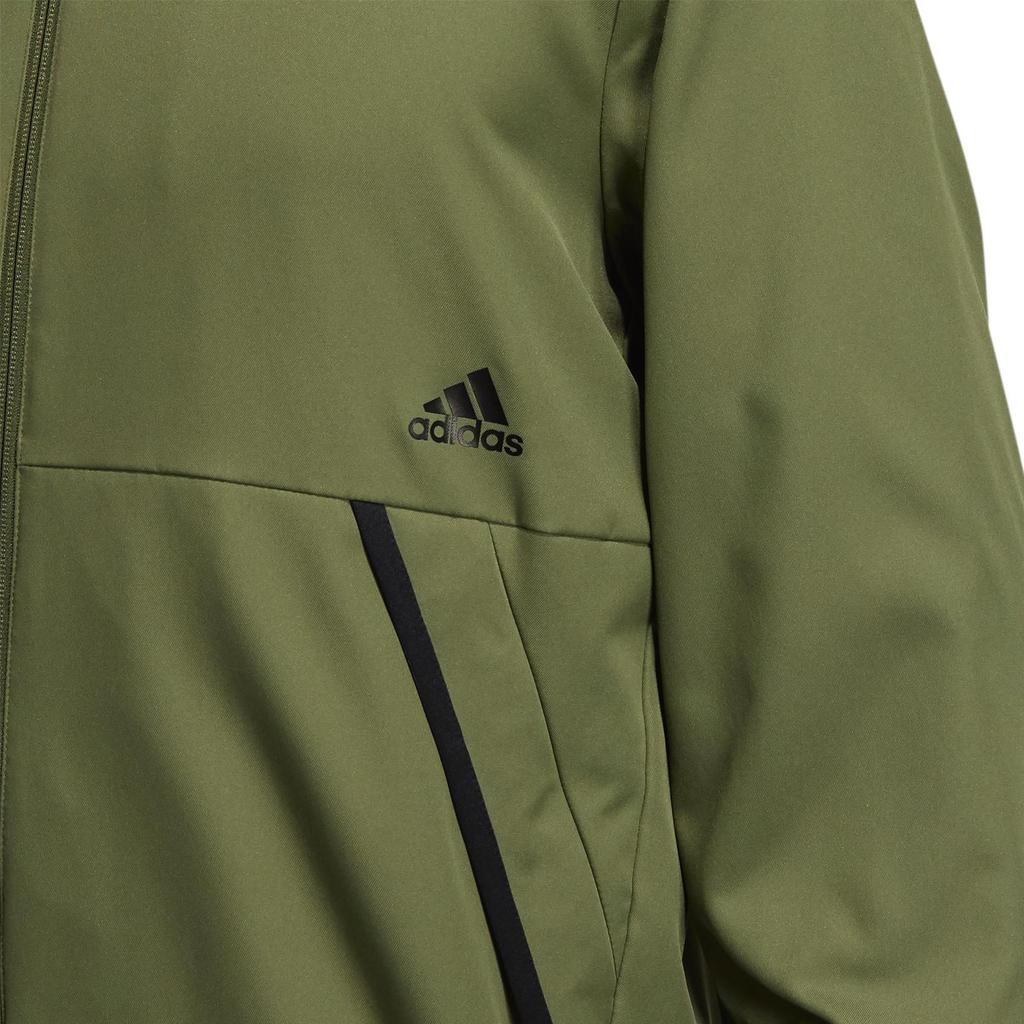 Adidas Logo Printed Pattern Zippers Fleece Lined Thermal Pilot Jackets & Coats Men's Green GP0979