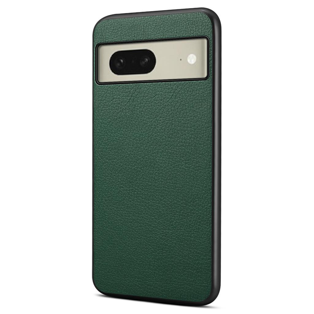For Google Pixel 8 Case PU Leather Coated PC+TPU Drop-proof Phone Guard Cover