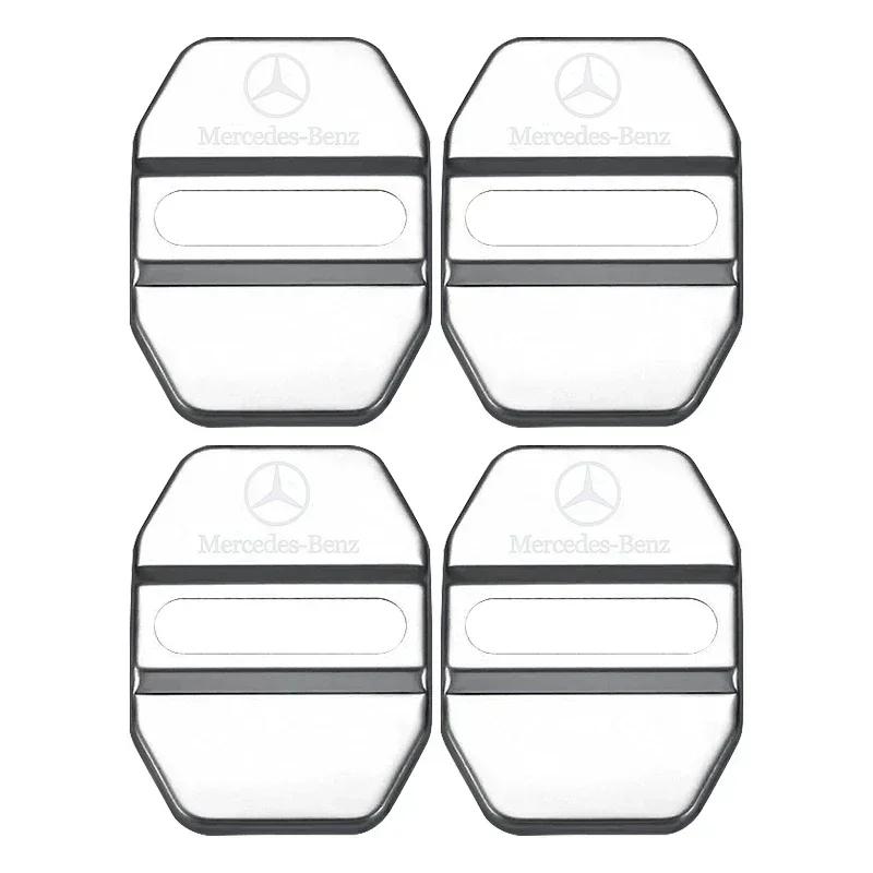 Samolepka na auto 4 ks Kryt zámku dveří auta Kryt přezky Zarážka západky Proti korozi Pro Mercedes Benz AMG Třída A B C E S GLC GLK GLE