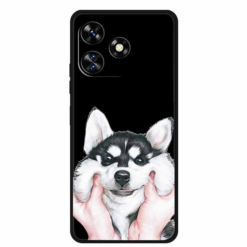 Funda For Oukitel C51 Case Cute Cartoon Cat Black Silicone Soft Phone Case For Oukitel C51 Back Cover Cases C 51 Coque 6.8" Capa
