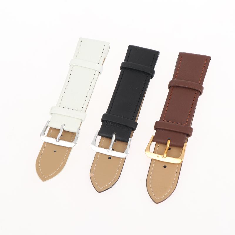 PU Leather Watch Strap Soft Breathable Unisex Wrist Band 10mm-22mm Fit for All Smart Watches