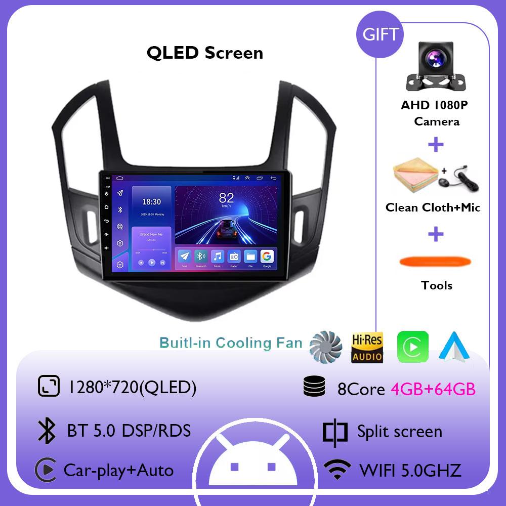 Android 14 Carplay Auto For Chevrolet Cruze J300 J308 2012 - 2015 Car Radio Multimedia Video Player Navigation GPS DSP 4G WiFi