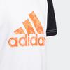 adidas T-Shirt Kids Letter Print Splicing Fashion Trend Sports Short Sleeve Kids Tops White GP0456