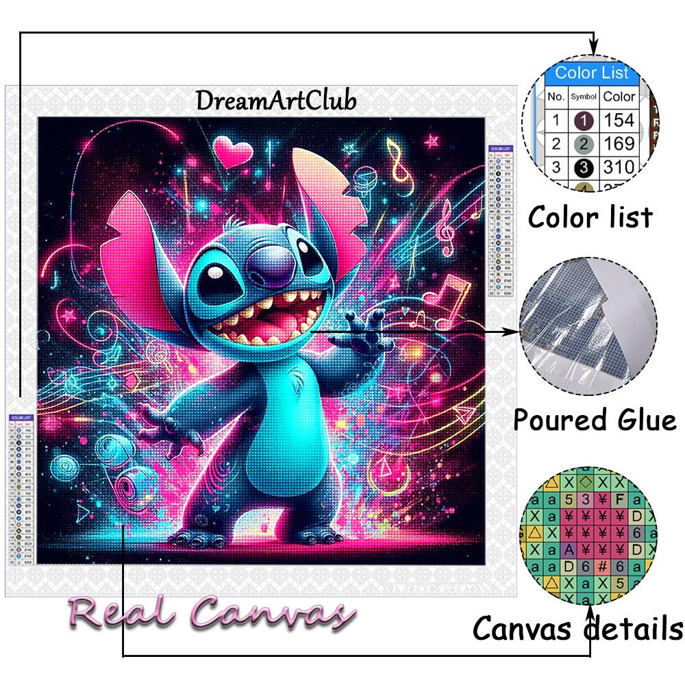 DIY Diamond Painting Stitch Full Diamond Mosaic Cartoon Embroidery Kit Set Wall Decor Handmade Gift