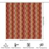 Retro Shower Curtain Wave Pattern Decorative Bath Liner For Modern Bathroom