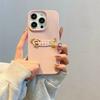 Korean Cute 3D Cartoon Embroidery Dog Phone Case For iPhone 17 16 15 14 13 11 12 Pro Max Plus Funny Puppy Leather Pattern Cover