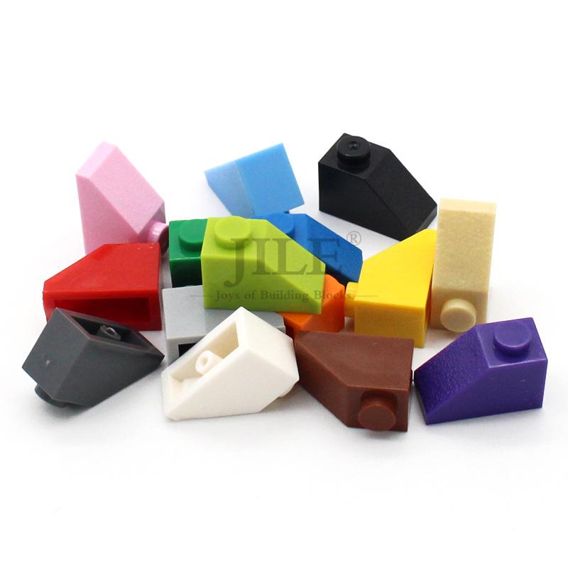 100pcs Moc Slope 45 2x1 3040 DIY Creative Enlighten Basics Building Blocks Bulk Bricks Compatible with Assembles Particles