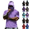 Sommerliches Herren-T-Shirt mit Tarnmuster und Farbverlauf, schnelltrocknend, Kurzarm, Sonnenschutz, Angeln, Fitness, Sport, Kapuzenshirt