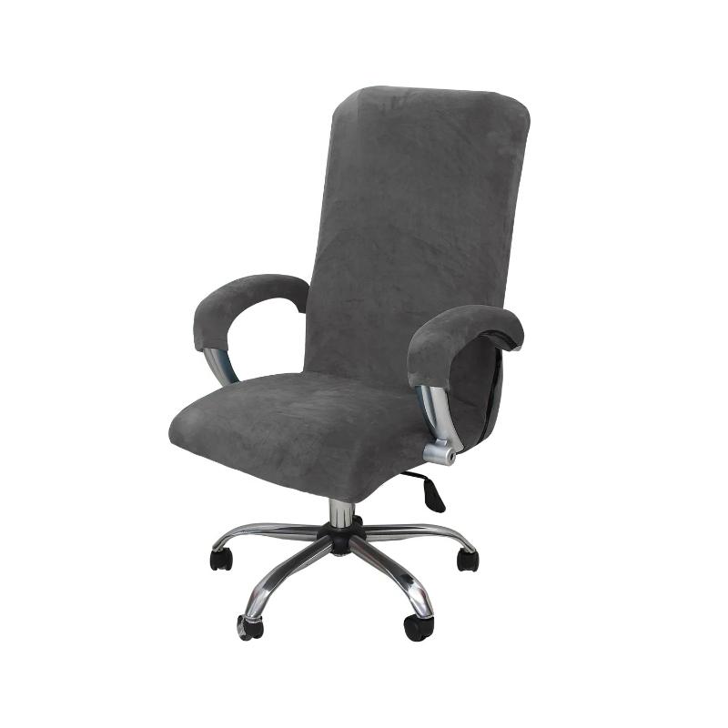 New Velvet Office Computer Desk Chair Covers Armchair Protector Black High Quality House Chaise Includ Armrest Gamer Covers