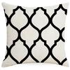 Modern Simple Black And White Pillow Living Room Sofa Bedroom Backrest Single Side Linen Abstract Striped Plaid Pillow Quality