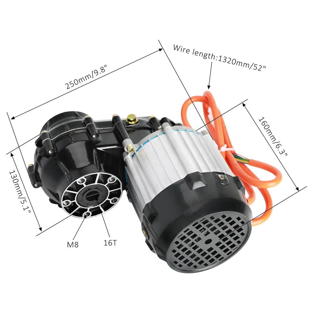 TDPRO Not a Whole Set 1000W 36V Brushless Axle or Motor Differential for Go Kart ATV Quad Buggy Golf Cart