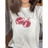 Pomegranate Shirt, Fruit Lover Graphic Tee, Botanical Fruit T-Shirt, Foodie Gift for Her, Cute Pomegranate Art Unisex Tee
