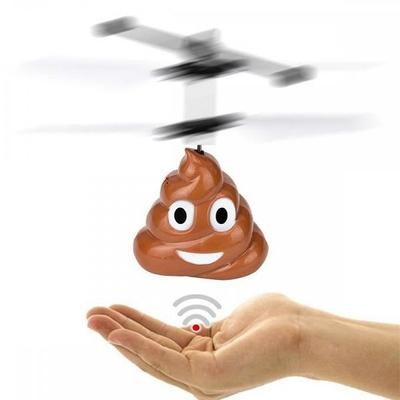Helicopter In the Shape of a Poo Emoticon To Control with the Hand